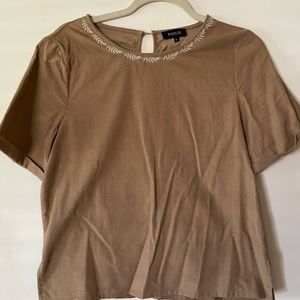 Roolee tan velvet shirt